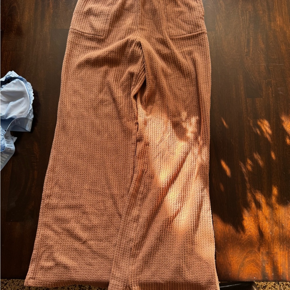 Cozy Brown Wide-Leg Pants